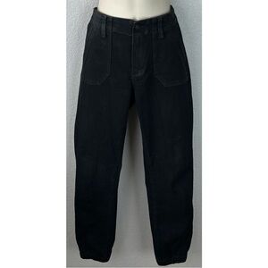 Paige Women’s Mayslie Black Wax Coated Jogger Pants, size 27